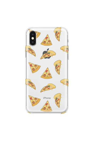 APPLE - iPhone XS - Soft Clear Case - Pizza Phone Case