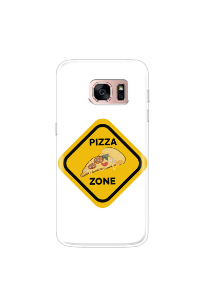 SAMSUNG - Galaxy S7 - Soft Clear Case - Pizza Zone Phone Case