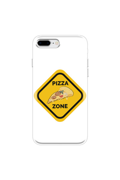 APPLE - iPhone 8 Plus - Soft Clear Case - Pizza Zone Phone Case