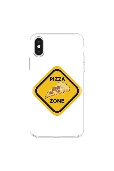 APPLE - iPhone X - Soft Clear Case - Pizza Zone Phone Case