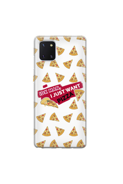 SAMSUNG - Galaxy Note 10 Lite - Soft Clear Case - Want Pizza Men Phone Case