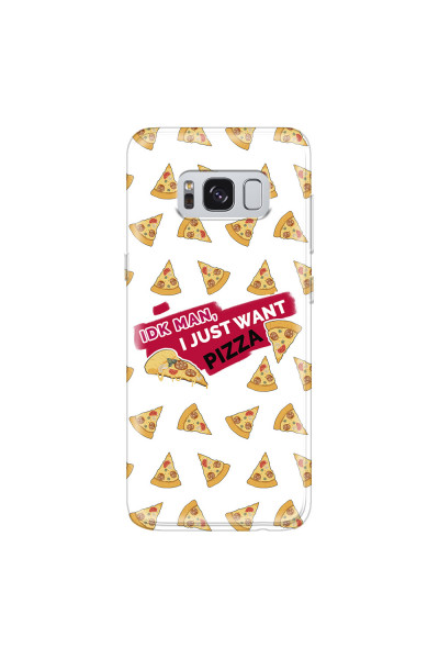 SAMSUNG - Galaxy S8 - Soft Clear Case - Want Pizza Men Phone Case