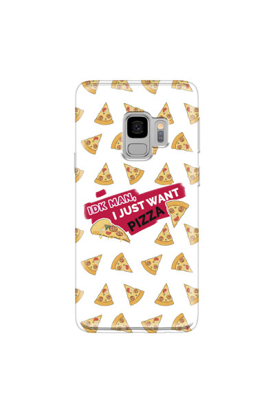 SAMSUNG - Galaxy S9 - Soft Clear Case - Want Pizza Men Phone Case