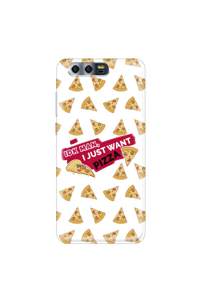 HONOR - Honor 9 - Soft Clear Case - Want Pizza Men Phone Case