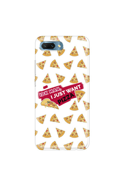 HONOR - Honor 10 - Soft Clear Case - Want Pizza Men Phone Case
