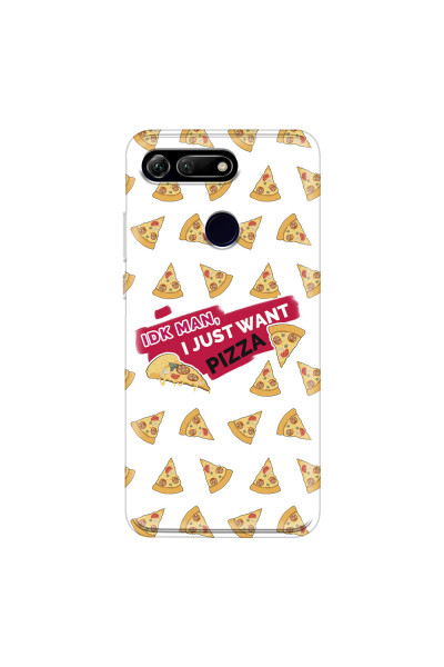 HONOR - Honor View 20 - Soft Clear Case - Want Pizza Men Phone Case
