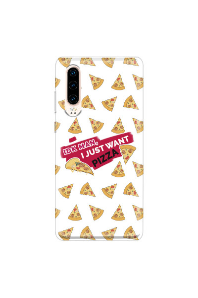 HUAWEI - P30 - Soft Clear Case - Want Pizza Men Phone Case