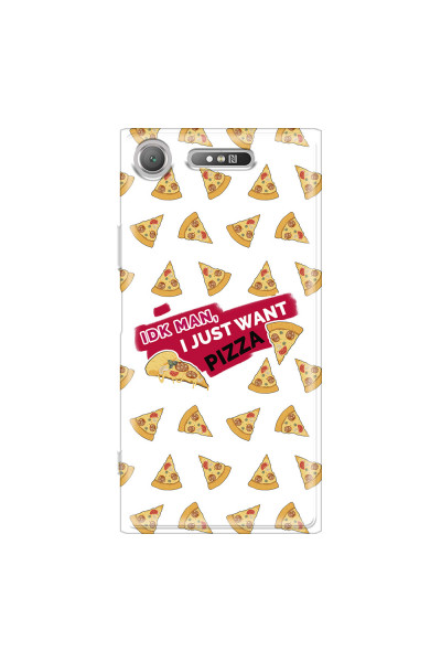 SONY - Sony Xperia XZ1 - Soft Clear Case - Want Pizza Men Phone Case