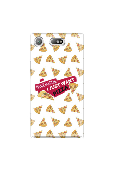 SONY - Sony Xperia XZ1 Compact - Soft Clear Case - Want Pizza Men Phone Case