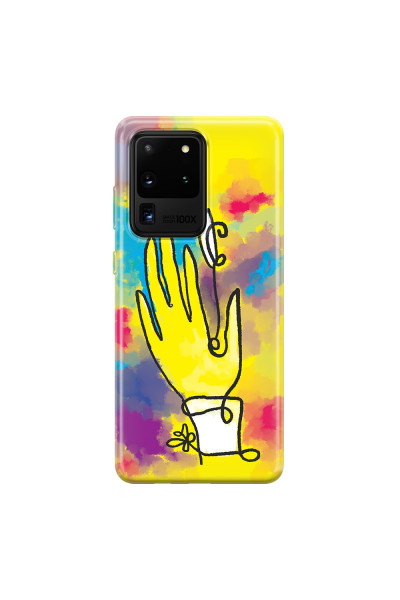SAMSUNG - Galaxy S20 Ultra - Soft Clear Case - Abstract Hand Paint