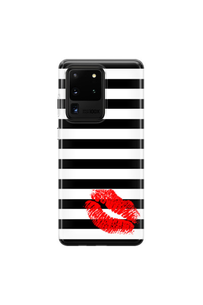 SAMSUNG - Galaxy S20 Ultra - Soft Clear Case - B&W Lipstick
