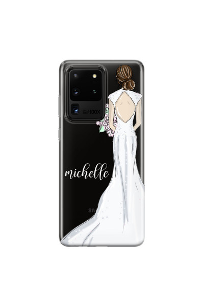 SAMSUNG - Galaxy S20 Ultra - Soft Clear Case - Bride To Be Brunette