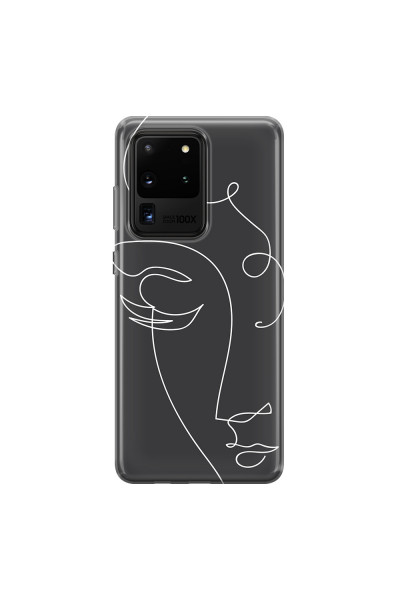 SAMSUNG - Galaxy S20 Ultra - Soft Clear Case - Light Portrait in Picasso Style