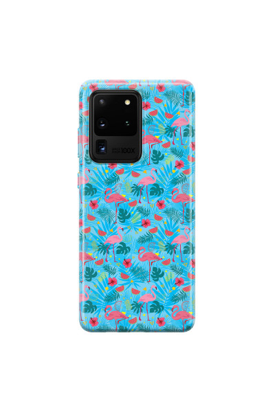 SAMSUNG - Galaxy S20 Ultra - Soft Clear Case - Tropical Flamingo IV