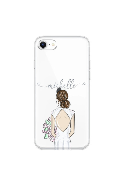 APPLE - iPhone SE 2020 - Soft Clear Case - Bride To Be Brunette II. Dark