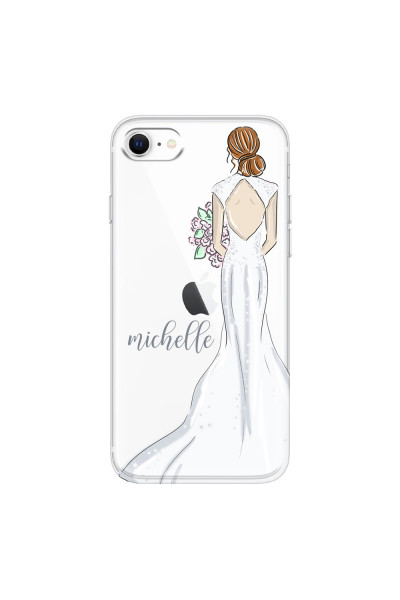 APPLE - iPhone SE 2020 - Soft Clear Case - Bride To Be Redhead Dark