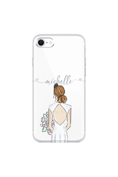 APPLE - iPhone SE 2020 - Soft Clear Case - Bride To Be Redhead II. Dark