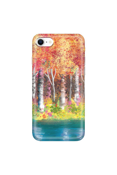 APPLE - iPhone SE 2020 - Soft Clear Case - Calm Birch Trees