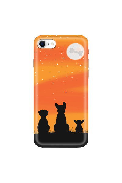APPLE - iPhone SE 2020 - Soft Clear Case - Dog's Desire Orange Sky