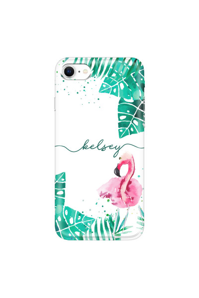 APPLE - iPhone SE 2020 - Soft Clear Case - Flamingo Watercolor