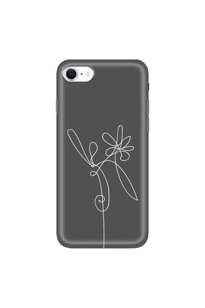 APPLE - iPhone SE 2020 - Soft Clear Case - Flower In The Dark