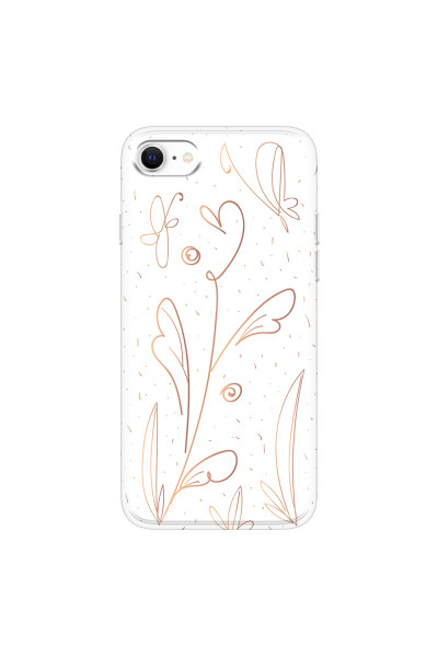 APPLE - iPhone SE 2020 - Soft Clear Case - Flowers In Style