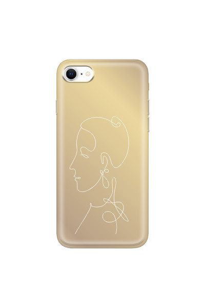 APPLE - iPhone SE 2020 - Soft Clear Case - Golden Lady