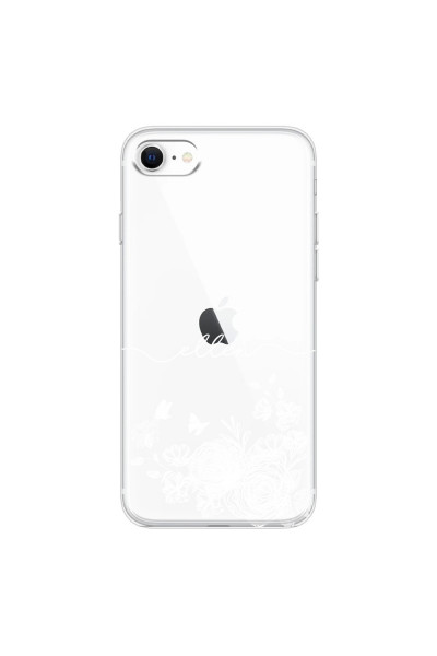 APPLE - iPhone SE 2020 - Soft Clear Case - Handwritten White Lace