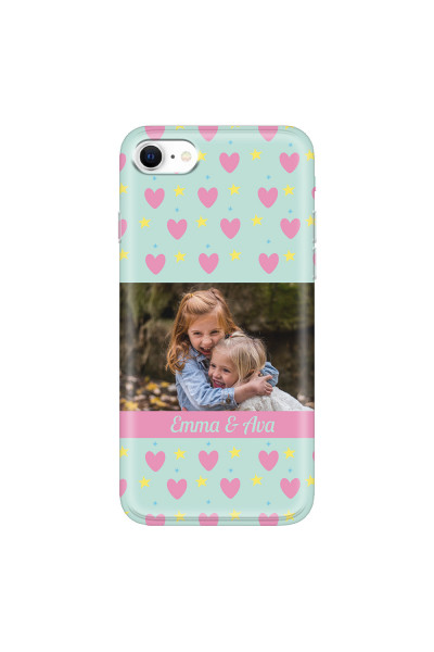 APPLE - iPhone SE 2020 - Soft Clear Case - Heart Shaped Photo