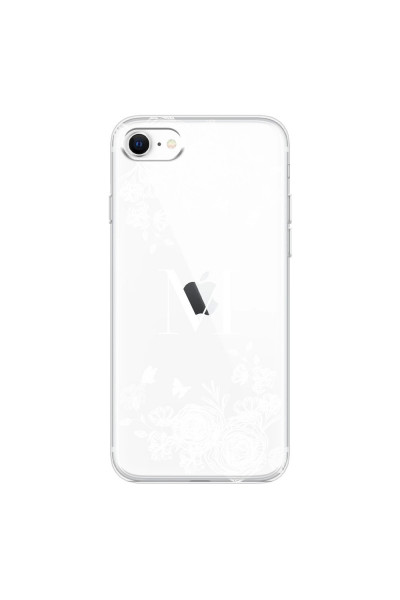 APPLE - iPhone SE 2020 - Soft Clear Case - White Lace Monogram