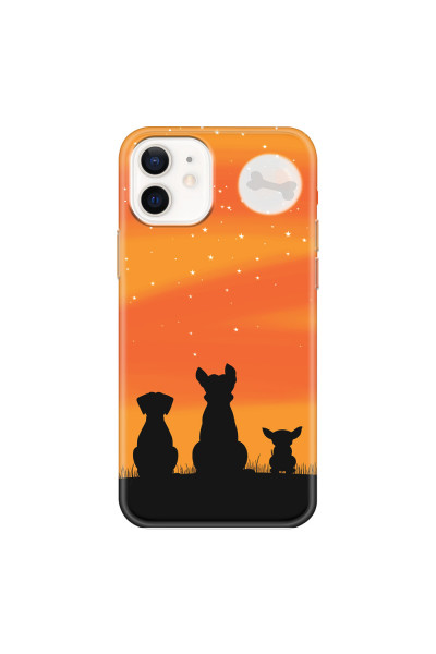 APPLE - iPhone 12 Mini - Soft Clear Case - Dog's Desire Orange Sky