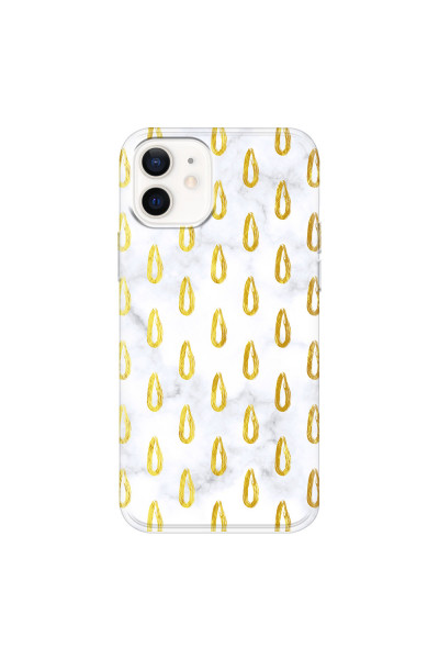 APPLE - iPhone 12 Mini - Soft Clear Case - Marble Drops