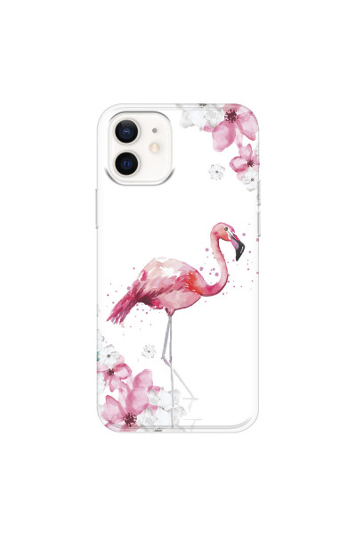 APPLE - iPhone 12 Mini - Soft Clear Case - Pink Tropes