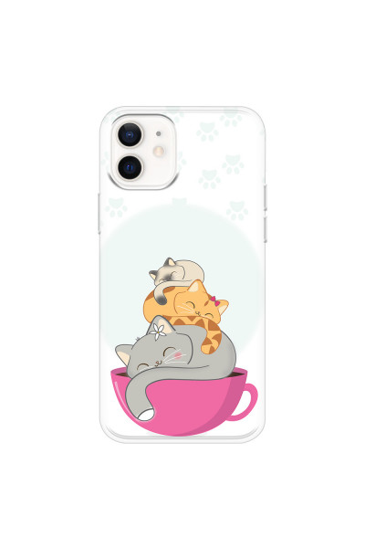 APPLE - iPhone 12 Mini - Soft Clear Case - Sleep Tight Kitty