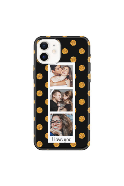 APPLE - iPhone 12 Mini - Soft Clear Case - Triple Love Dots Photo