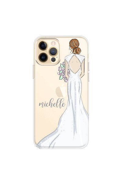 APPLE - iPhone 12 Pro - Soft Clear Case - Bride To Be Redhead Dark