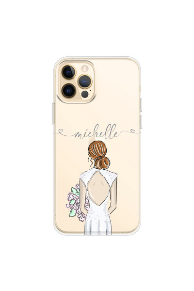 APPLE - iPhone 12 Pro - Soft Clear Case - Bride To Be Redhead II. Dark