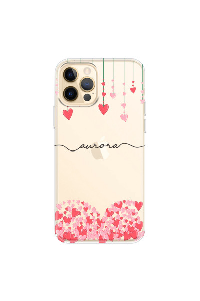 APPLE - iPhone 12 Pro - Soft Clear Case - Love Hearts Strings