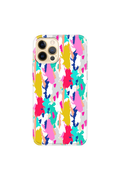 APPLE - iPhone 12 Pro - Soft Clear Case - Paint Strokes