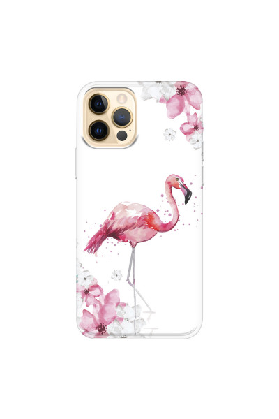 APPLE - iPhone 12 Pro - Soft Clear Case - Pink Tropes