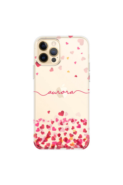 APPLE - iPhone 12 Pro - Soft Clear Case - Scattered Hearts