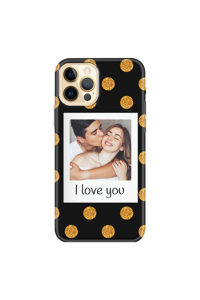 APPLE - iPhone 12 Pro - Soft Clear Case - Single Love Dots Photo