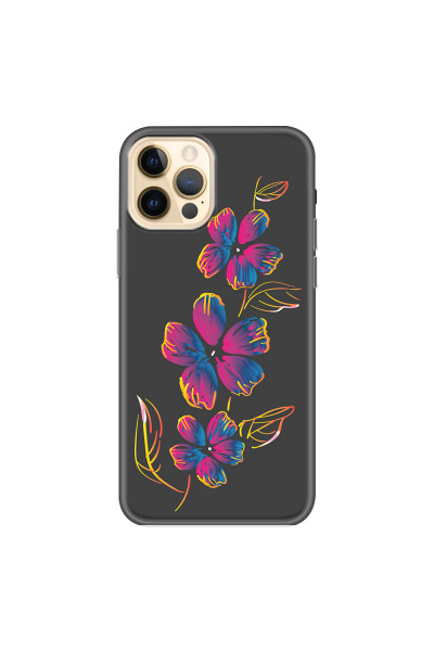 APPLE - iPhone 12 Pro - Soft Clear Case - Spring Flowers In The Dark