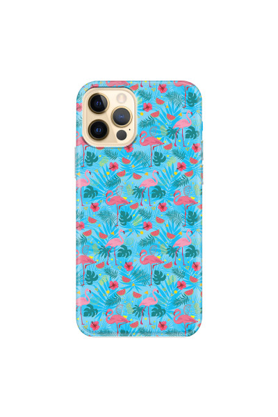 APPLE - iPhone 12 Pro - Soft Clear Case - Tropical Flamingo IV