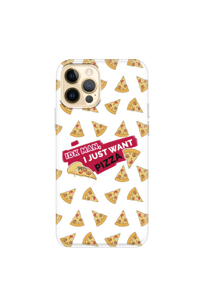 APPLE - iPhone 12 Pro - Soft Clear Case - Want Pizza Men Phone Case