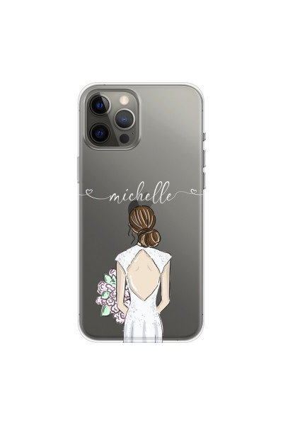 APPLE - iPhone 12 Pro Max - Soft Clear Case - Bride To Be Brunette II.
