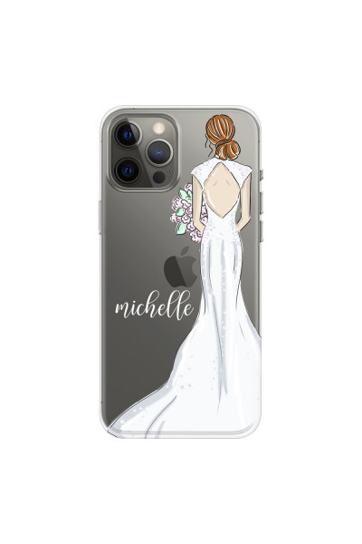 APPLE - iPhone 12 Pro Max - Soft Clear Case - Bride To Be Redhead