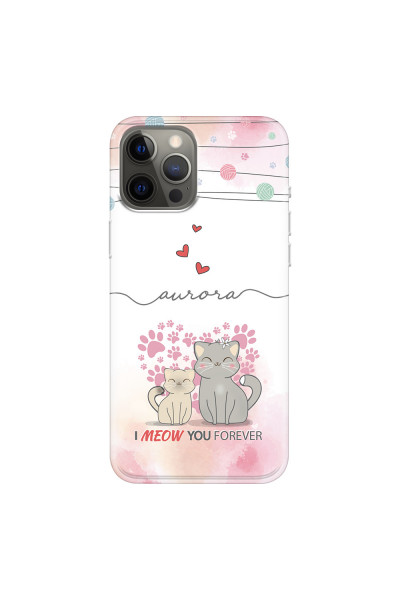APPLE - iPhone 12 Pro Max - Soft Clear Case - I Meow You Forever