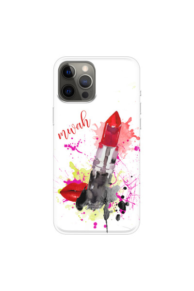 APPLE - iPhone 12 Pro Max - Soft Clear Case - Lipstick