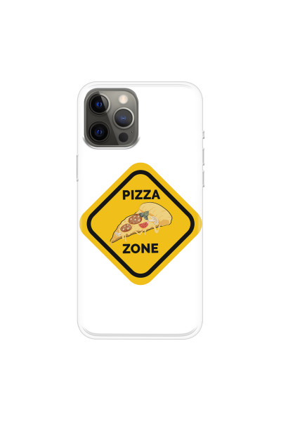 APPLE - iPhone 12 Pro Max - Soft Clear Case - Pizza Zone Phone Case